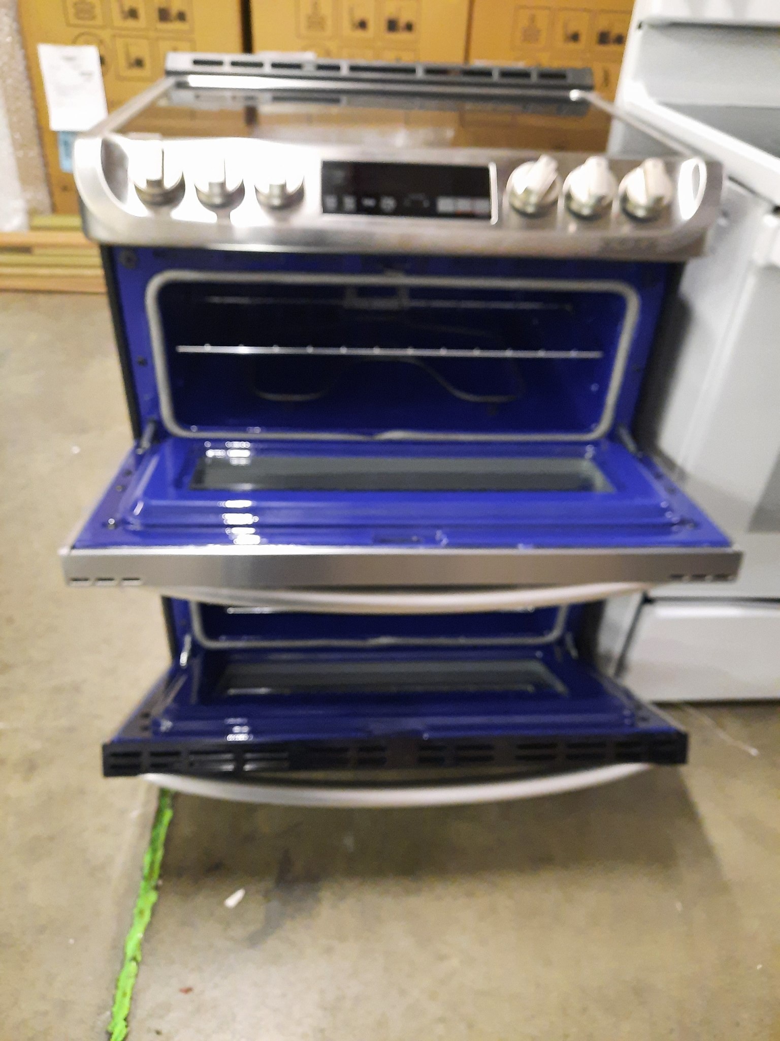 LG LG  LTE4815ST  7.3 Cu. Ft. Self-Clean Slide-In Double Oven Electric Smart Wi-Fi Range with ProBake Convection - Stainless steel