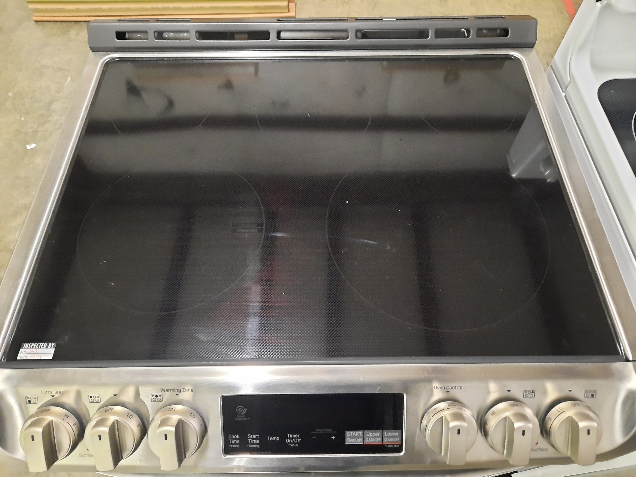 LG LG  LTE4815ST  7.3 Cu. Ft. Self-Clean Slide-In Double Oven Electric Smart Wi-Fi Range with ProBake Convection - Stainless steel