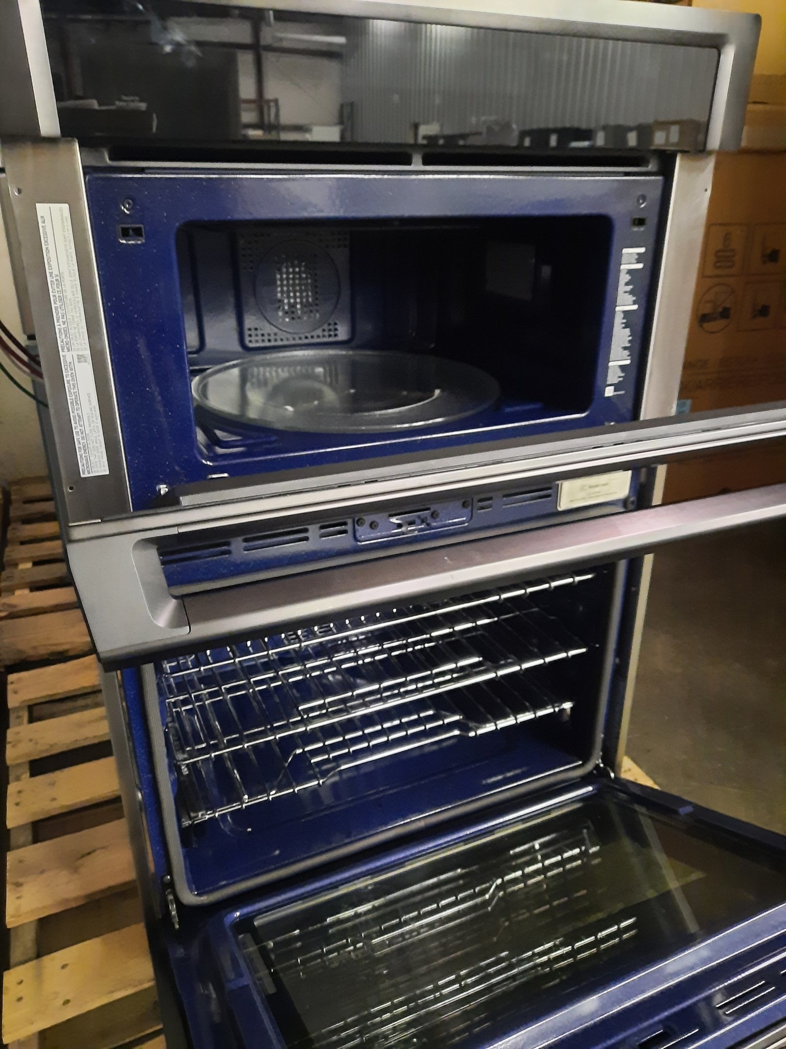 Samsung Bespoke 30 Microwave Combination Wall Oven in Stainless Steel, Silver