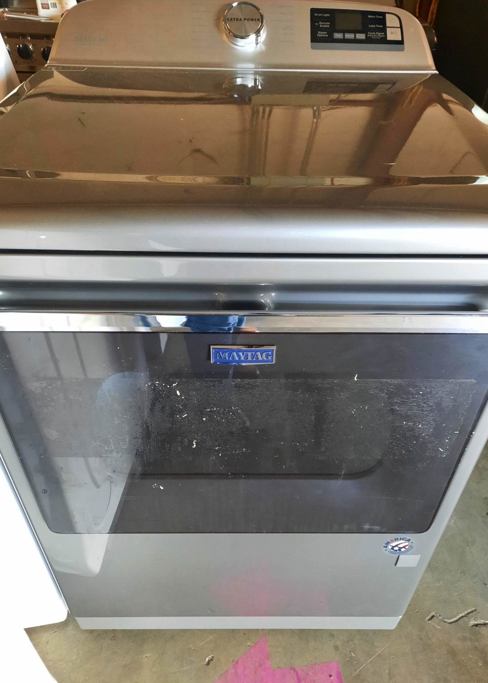 Maytag *Maytag MGD7230HC 7.4 cu. ft. 120-Volt Smart Capable Metallic Slate Gas Vented Dryer with Steam and Hamper Door, ENERGY STAR