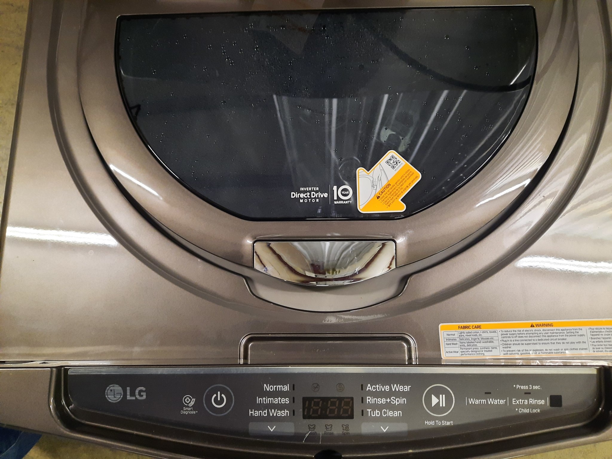 LG LG WD100CB  27" SideKick 1.0 Cu. Ft. 6-Cycle High-Efficiency Pedestal Washer - Black Steel