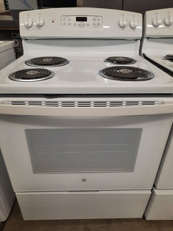 GE GE  JB256DMWW  30-in 4 Elements 5-cu ft Self-Cleaning Freestanding Electric Range (White)