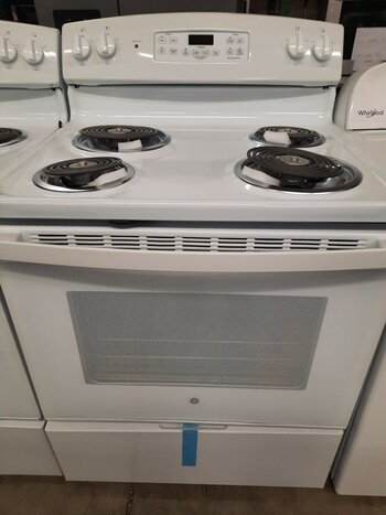 GE *JB256DMWW  30-in 4 Elements 5-cu ft Self-Cleaning Freestanding Electric Range (White)