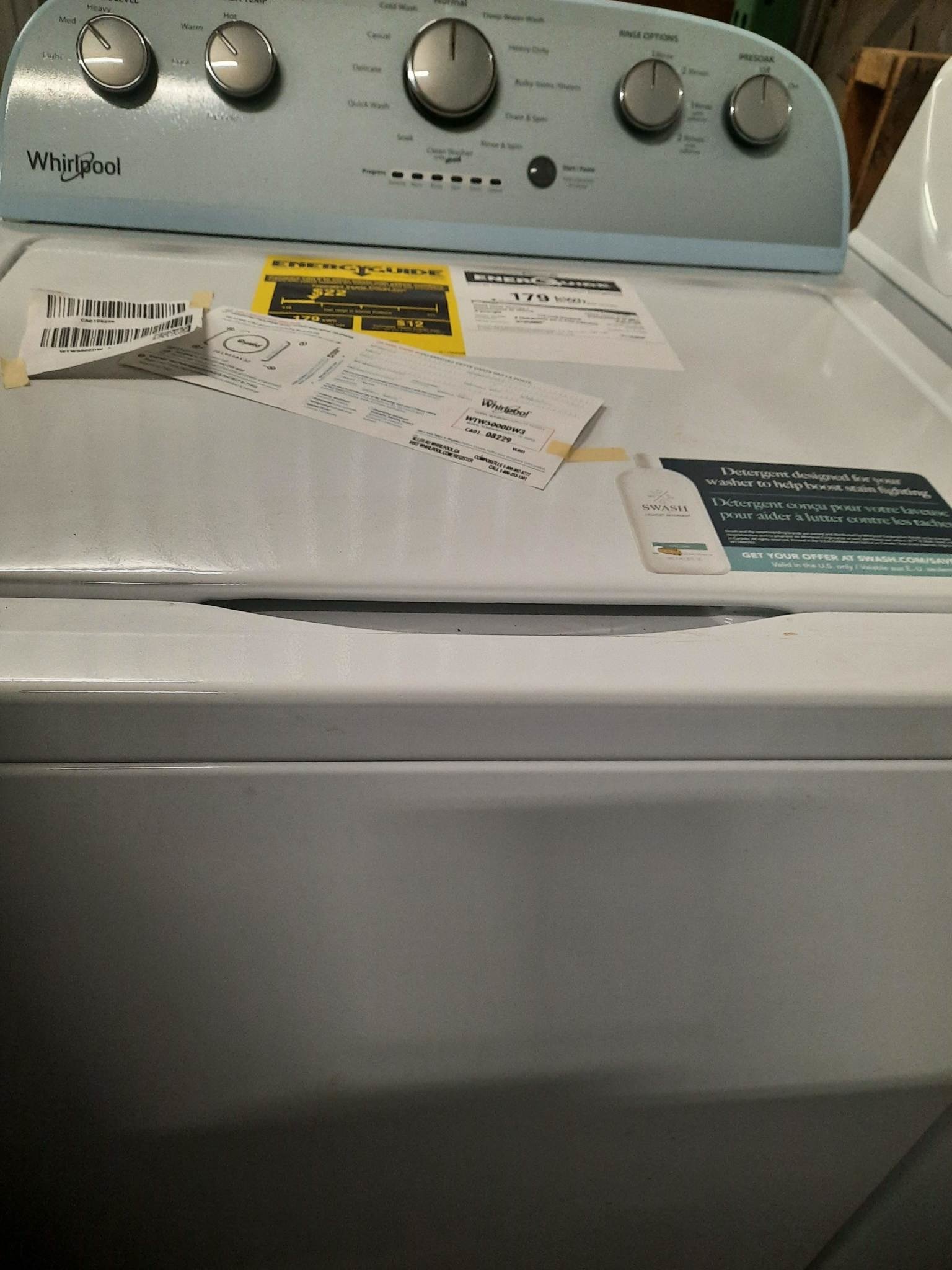 Whirlpool Whirlpool WTW5000DW3 4.3-cu ft High-Efficiency Top-Load Washer with Quick Wash in White