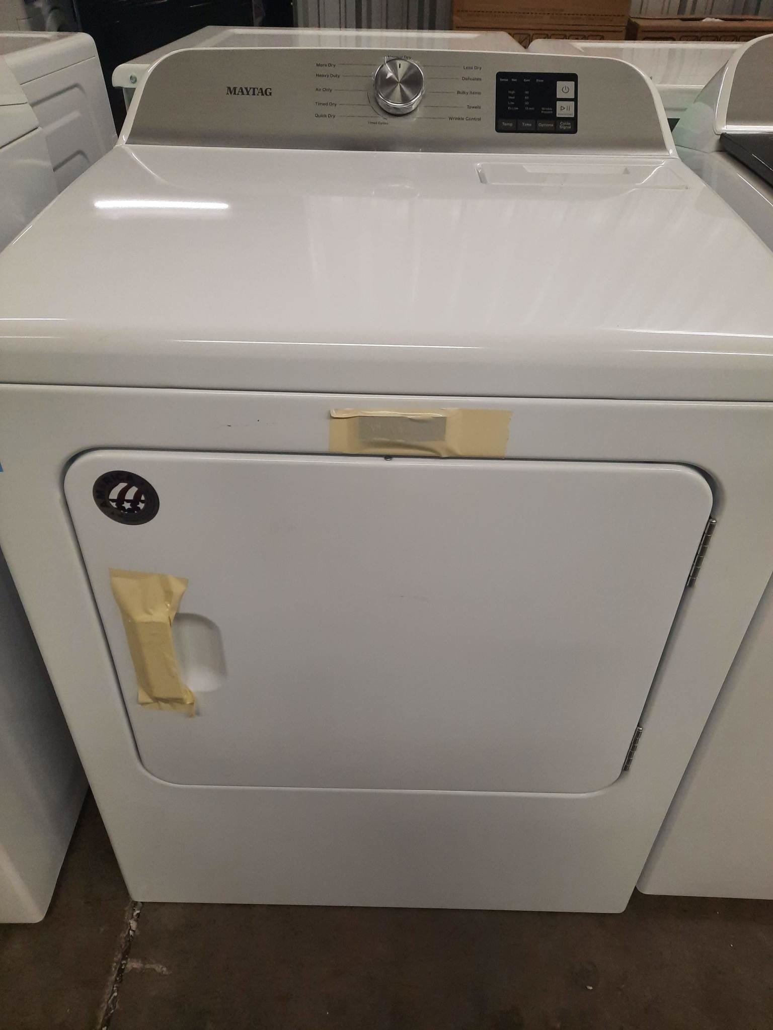 Maytag *MED6200KW  7.0 cu. ft. 240-Volt White Electric Vented Dryer with Moisture Sensing