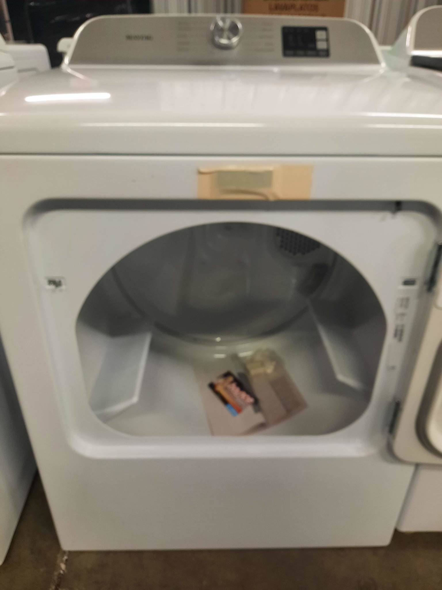 Maytag *MED6200KW  7.0 cu. ft. 240-Volt White Electric Vented Dryer with Moisture Sensing