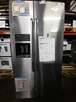 Kitchenaid *KRSC703HPS  36 in. W 22.6 cu. ft. Side by Side Refrigerator in Stainless Steel with PrintShield Finish, Counter Depth