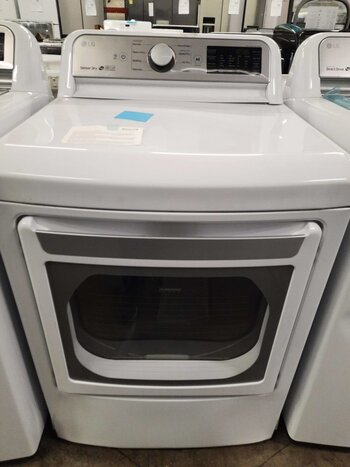 LG LG DLE7300WE 7.3 cu. ft. Ultra Large Smart Front Load Electric Vented Dryer with EasyLoad Door and Sensor Dry in White,