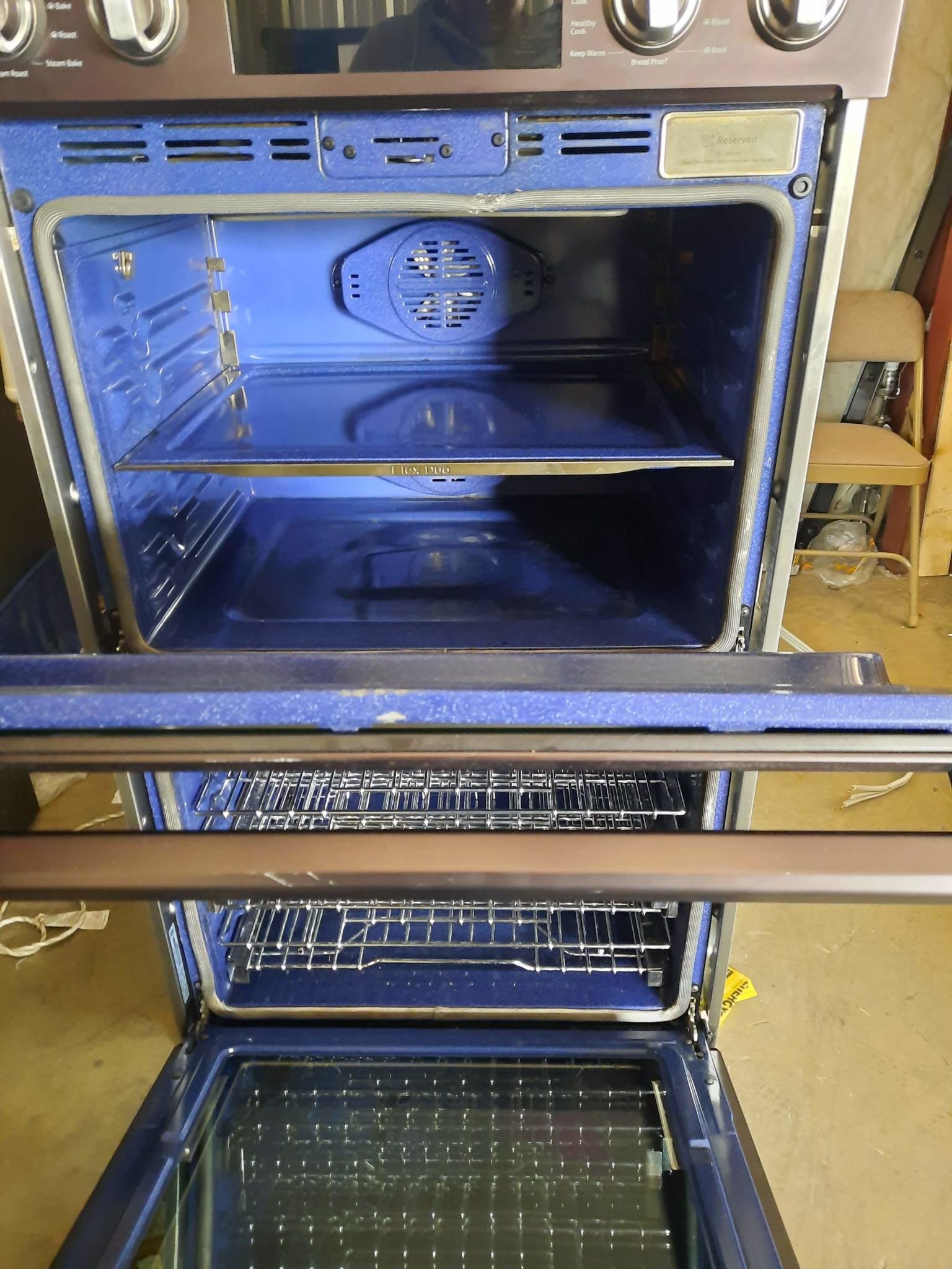 Samsung double 2024 wall oven nv51k7770dg