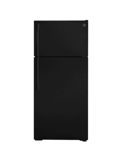 GE *GTS17DTNRBB  16.6 cu. ft. Top Freezer Refrigerator in Black