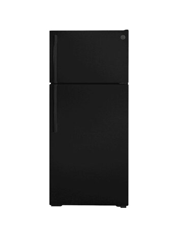 GE *GTS17DTNRBB  16.6 cu. ft. Top Freezer Refrigerator in Black