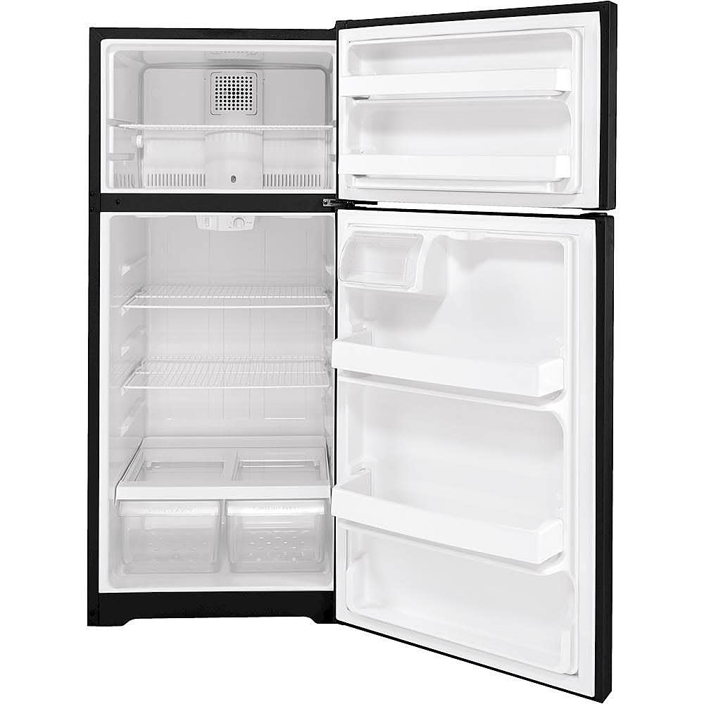 GE *GTS17DTNRBB  16.6 cu. ft. Top Freezer Refrigerator in Black