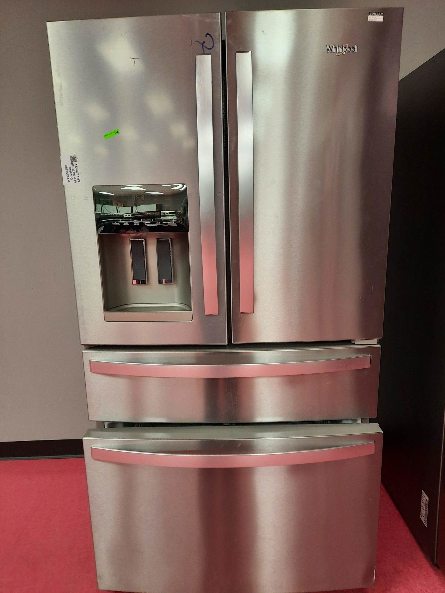 Whirlpool *WRX735SDHZ  24.5-cu ft 4-Door 36-in French Door Refrigerator with Exterior Ice and Water Dispenser - Fingerprint Resistant Stainless Steel