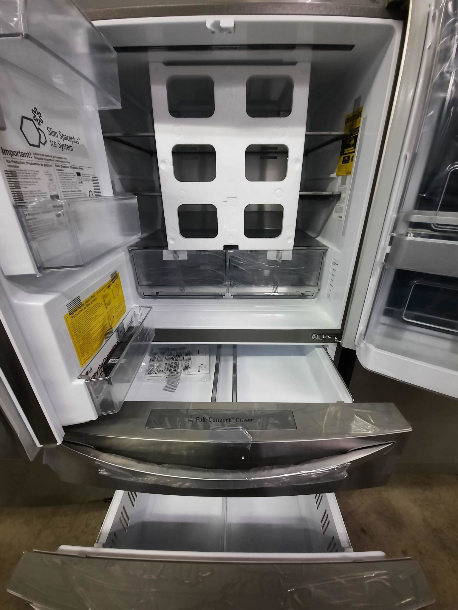 LG *LRMVS3006S   Craft Ice Smart Wi-Fi Enabled 29.5-cu ft 4-Door French Door Refrigerator with Dual Ice Maker and Door within Door (Printproof Stainless Steel) ENERGY STAR