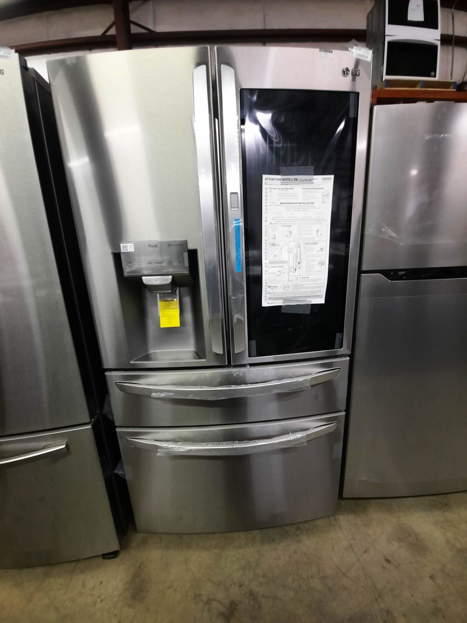 LG *LRMVS3006S   Craft Ice Smart Wi-Fi Enabled 29.5-cu ft 4-Door French Door Refrigerator with Dual Ice Maker and Door within Door (Printproof Stainless Steel) ENERGY STAR