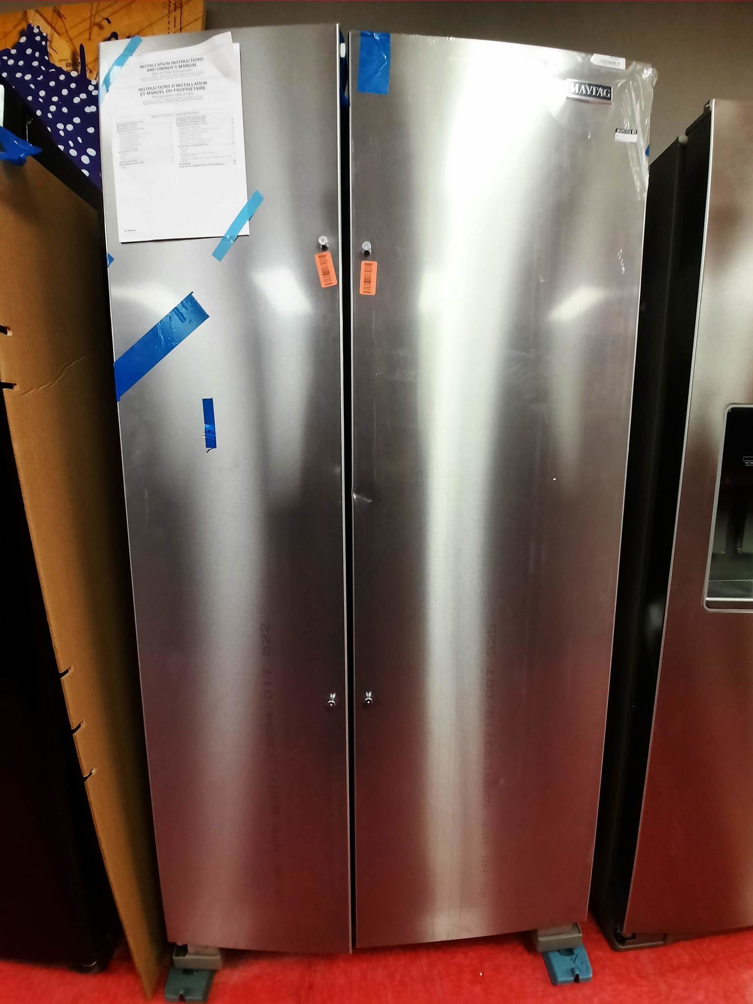 Maytag *Maytag  MSS25N4MKZ 25-cu ft Side-by-Side Refrigerator with LED Lights - Fingerprint Resistant Stainless Steel