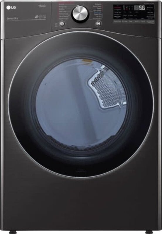 LG *LG  DLEX4200B  7.4 cu ft Ultra Large Capacity Electric Dryer in Black Steel with Sensor Dry, Turbosteam
