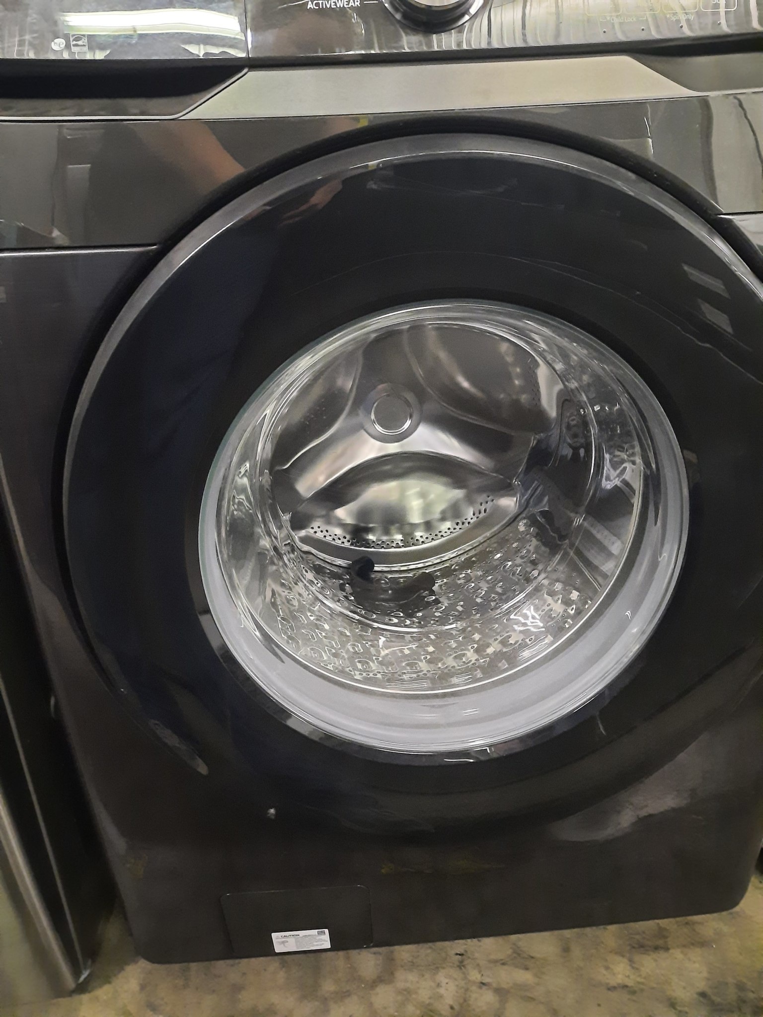 Samsung *WF45T6000AV  4.5-cu ft High Efficiency Stackable Front-Load Washer (Fingerprint Resistant Black Stainless Steel) ENERGY STAR