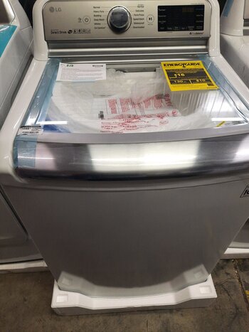 LG LG  WT7800CW  (NOB)  5.5 cu. ft. High Efficiency Mega Capacity Smart Top Load Washer with TurboWash3D and Wi-Fi Enabled in White, ENERGY STAR