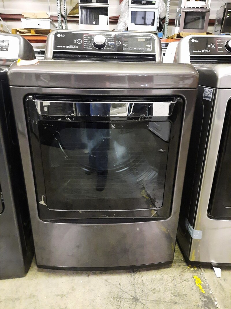 LG *DLEX7900BE   7.3 cu ft Ultra LarSmart Front Load Electric Dryer with EasyLoad Door, SensorDry & TurboSteam in Black Steel