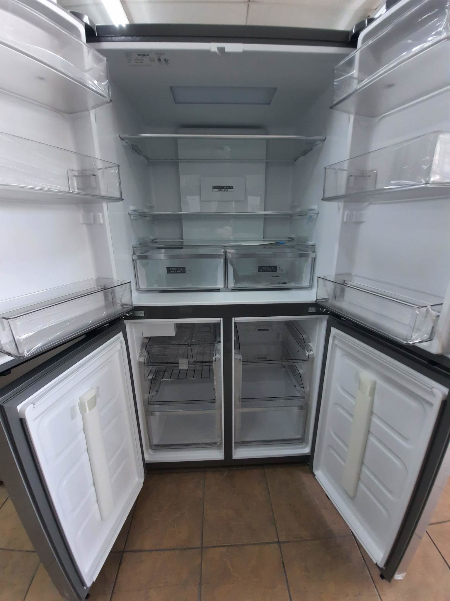 Whirlpool Whirlpool WRQA59CNKZ   19.4 cu. ft. 4-Door French Door Refrigerator in Fingerprint Resistant Stainless Steel, Counter Depth.