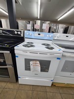 Whirlpool *Whirlpool WFC150M0JW   30 in. 4.8 cu. ft. 4-Burner Electric Range with Keep Warm Setting in White with Storage Drawer
