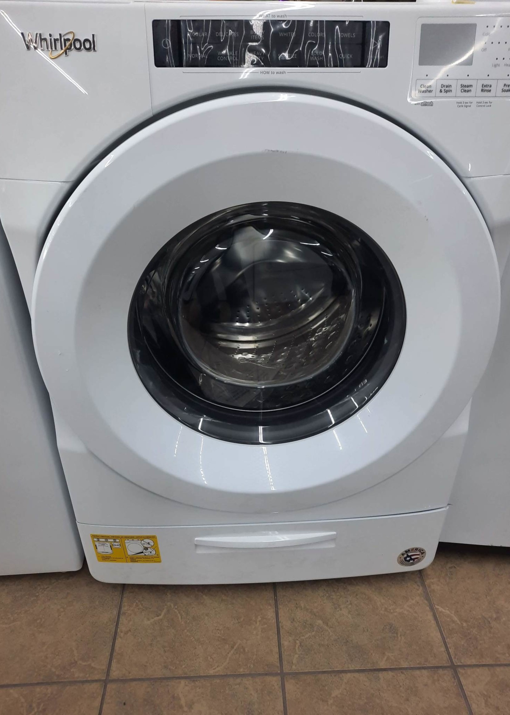 whirlpool white front load washer