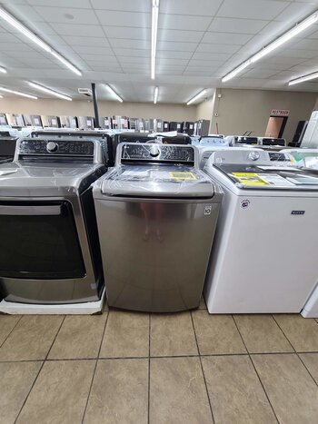 LG LG WT7300CV   5.0 cu. ft. HE Mega Capacity Smart Top Load Washer w/ TurboWash3D and Wi-Fi Enabled in Graphite Steel, ENERGY STAR