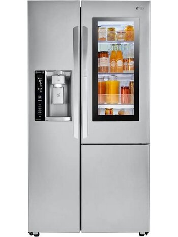 LG LG  LSXS26396S  InstaView Smart Wi-Fi Enabled 26.1-cu ft Side-by-Side Refrigerator with Ice Maker (Stainless Steel) ENERGY STAR