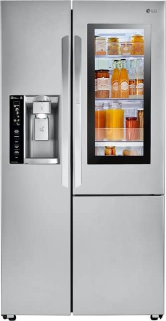 LG LG  LSXS26396S  InstaView Smart Wi-Fi Enabled 26.1-cu ft Side-by-Side Refrigerator with Ice Maker (Stainless Steel) ENERGY STAR