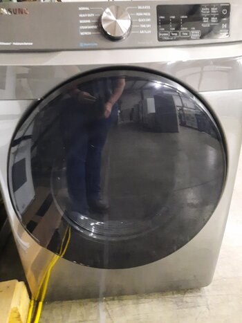 Samsung *DVE45R6100P  7.5-cu ft Stackable Steam Cycle Electric Dryer (Platinum)