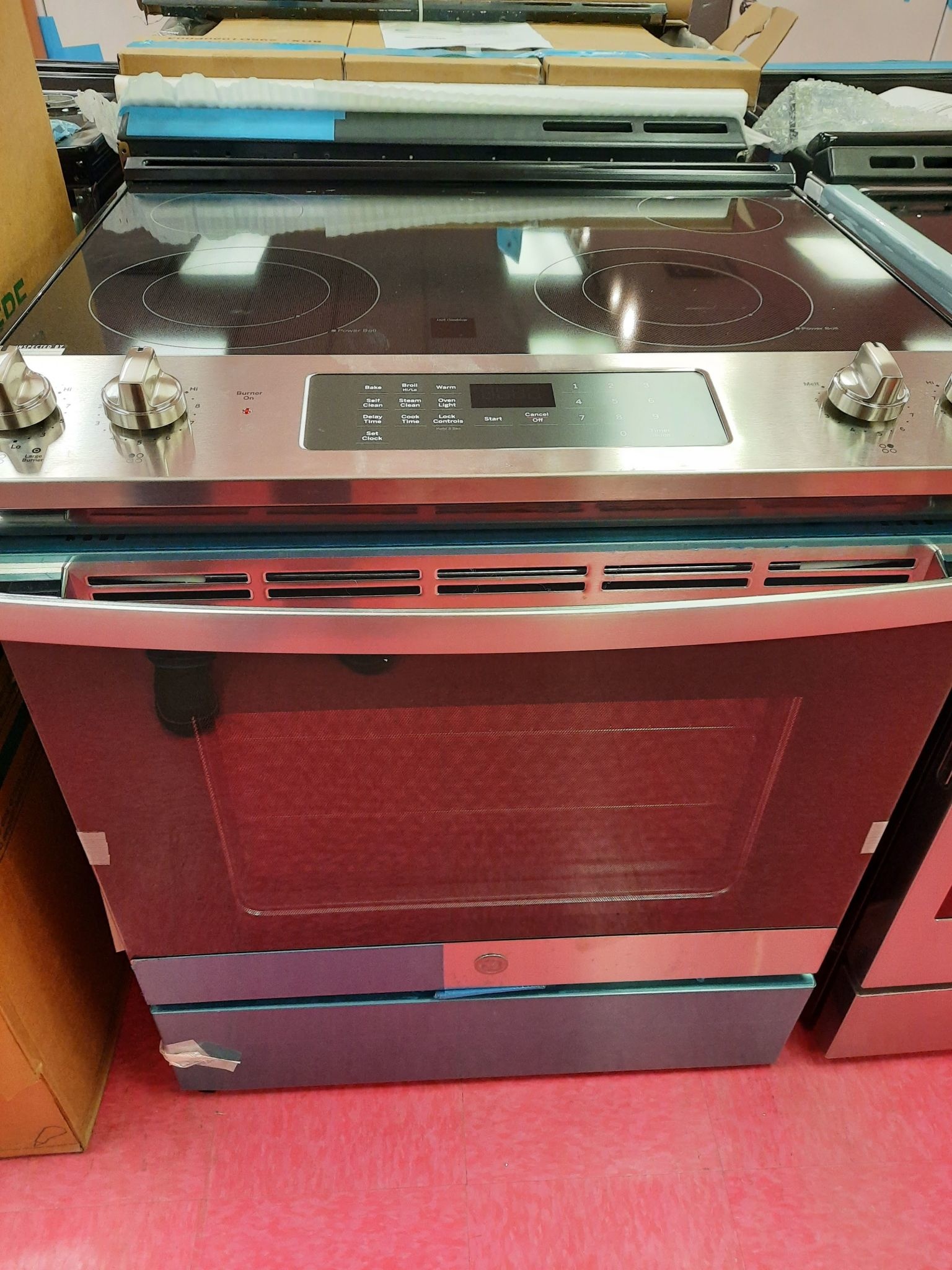 GE GE JS645SLSS  30 in. 5.3 cu. ft. Slide-In Electric Range with Self-Cleaning Oven in Stainless Steel