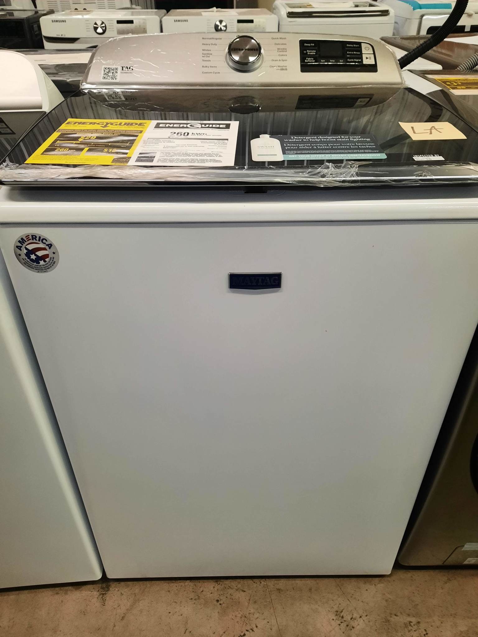 Maytag *MVW7230HW Smart 5.2-cu ft High Efficiency Top-Load Washer (White) ENERGY STAR