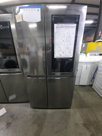 LG LG LRSES2706V 26.8 cu. ft. Side by Side Refrigerator with InstaView Door-in-Door, Non-Dispenser with Pocket Handles in Platinum Silver