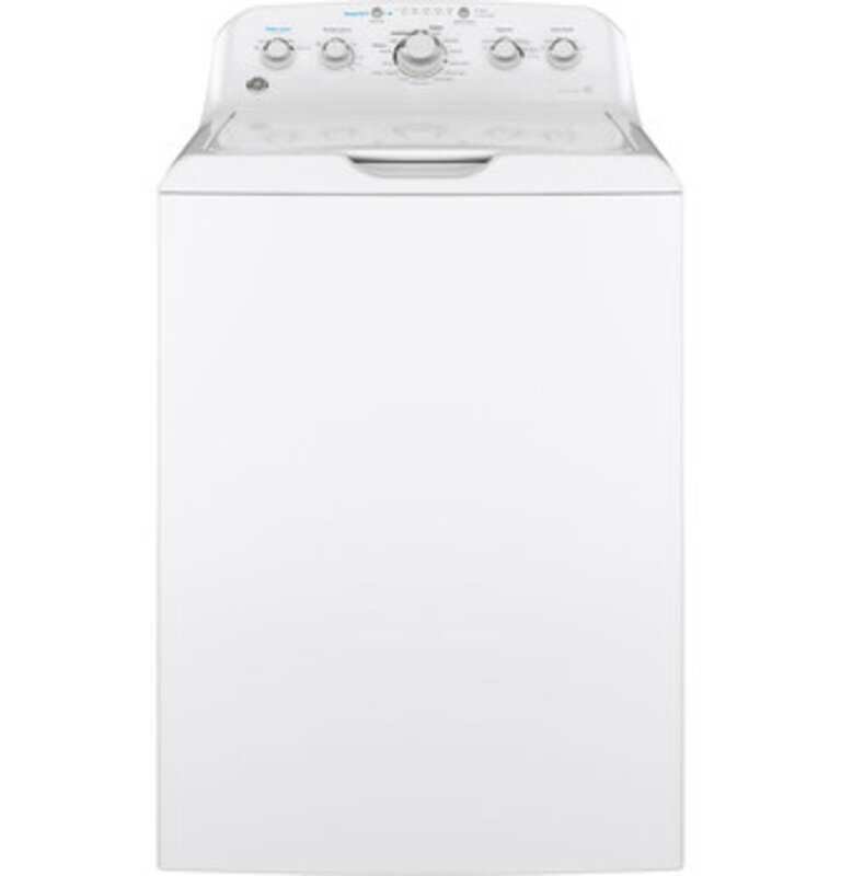 GE *GE GTW465ASNWW  4.5 cu. ft. High-Efficiency White Top Load Washing Machine with Stainless Steel Basket