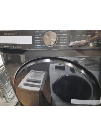 Samsung Samsung WF50R8500AV  5.0 cu. ft. High-Efficiency Black Stainless Steel Front Load Washing Machine with Super Speed and Steam, ENERGY STAR