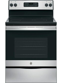 GE *JBS60RKSS  30-in Smooth Surface 4 Elements 5.3-cu ft Freestanding Electric Range (Stainless Steel)