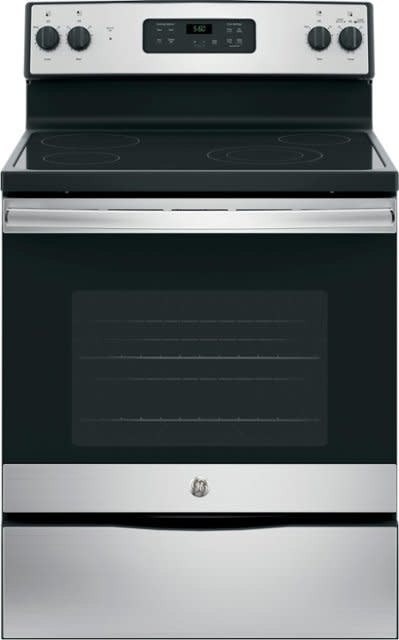 GE *JBS60RKSS  30-in Smooth Surface 4 Elements 5.3-cu ft Freestanding Electric Range (Stainless Steel)
