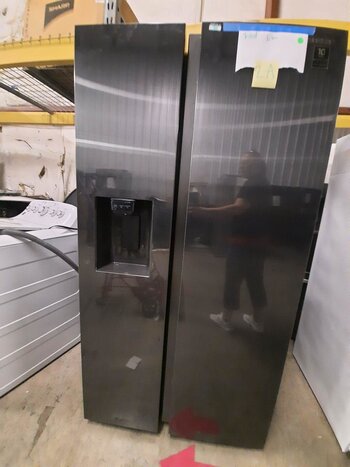 Samsung *RS27T5200SG 27.4 cu. ft. Side by Side Refrigerator in Fingerprint Resistant Black Stainless Steel