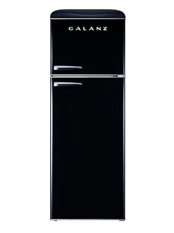 Galanz  GLR12TBKEFR  12.0 cu. ft. Top Freezer Retro Refrigerator with Dual Door True Freezer, Frost Free in Vinyl Black