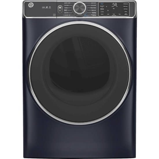 GE *GE GFD85ESPNRS   7.8 cu. ft. Smart 240-Volt Sapphire Blue Stackable Electric Vented Dryer with Steam and Sanitize Cycle, ENERGY STAR