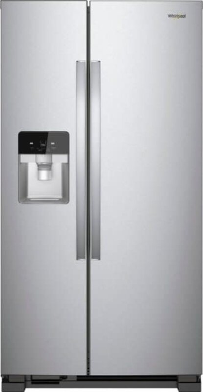 Whirlpool *Whirlpool  WRS321SDHZ  21.4-cu ft 33" Side-by-Side Refrigerator with Ice Maker (Fingerprint-Resistant Stainless Steel)