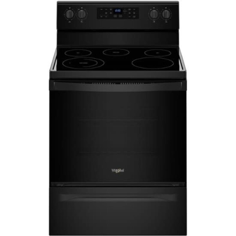 Whirlpool *Whirlpool WFE505W0HB 5.3-cu ft Freestanding Electric Range with Five Elements and Frozen Bake Technology - Black