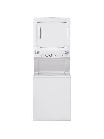 GE *GUD27ESSMWW GE Electric Stacked Laundry Center with 3.8-cu ft Top load Washer and 5.9-cu ft Dryer ( White )