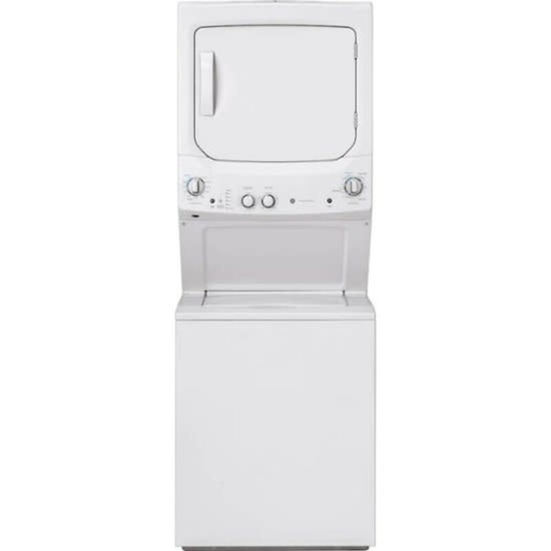 GE *GUD27ESSMWW  27 Inch  Stacked Laundry Center with 3.8-cu ft Washer and 5.9-cu ft Dryer