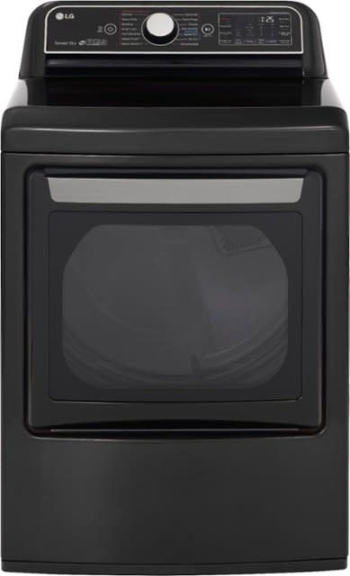 LG *DLEX7900BE   7.3 cu ft Ultra LarSmart Front Load Electric Dryer with EasyLoad Door, SensorDry & TurboSteam in Black Steel