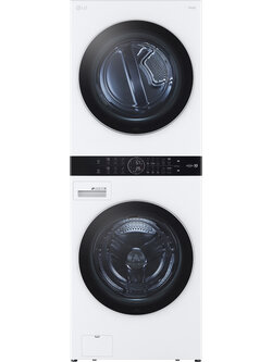 LG *WKEX200HWA  4.5 Cu.Ft. 6-Cycle Front-Load Washer and 7.4 Cu.Ft. 6-Cycle Electric Dryer WashTower with Steam and BI Intelligence - White