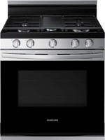 Samsung *Samsung NX60A6311SS  30-in 5 Burners 6-cu ft Self-Cleaning Freestanding Gas Range (Stainless Steel)