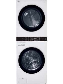 LG *WKE100HWA - 4.5 Cu. Ft. HE Smart Front Load Washer and 7.4 Cu. Ft. Electric Dryer WashTower with Built-In Intelligence - White