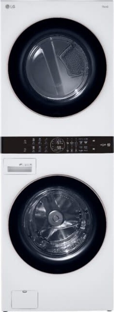 LG *WKE100HWA - 4.5 Cu. Ft. HE Smart Front Load Washer and 7.4 Cu. Ft. Electric Dryer WashTower with Built-In Intelligence - White